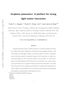 Graphene plasmonics: A platform for strong light