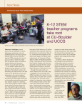 K-12 STEM teacher programs take root at CU
