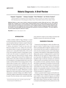 Malaria Diagnosis: A Brief Review