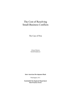 The Cost of Resolving Small Business Conflicts, Peru, Herrero and