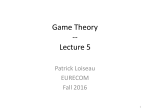 Game Theory -- Lecture 5