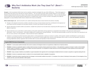 Why Don`t Antibiotics Work Like They Used To? (Bend 1