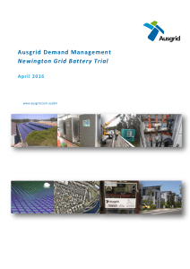 Ausgrid Demand Management Newington Grid Battery Trial
