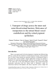 1. Transport of drugs across the inner and outer blood