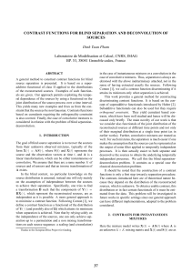 Contrast Functions for Blind Separation and Deconvolution of Sources