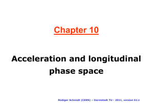 Overview Acceleration with RF fields Bunches Phase