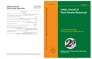 Indian Journal of Plant Genetic resources, vol.25, No.1 2012