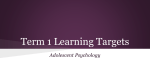 Term 1 Learning Targets