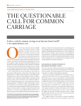 The QuesTionable call for common carriage