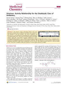Structure−Activity Relationship for the Oxadiazole Class of Antibiotics