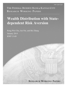 Wealth Distribution with State- dependent Risk Aversion