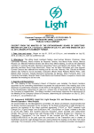 Minutes of the Meeting of the Board of Directors of Light S.A. began