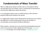 Fundamentals of Mass Transfer