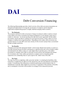 Debt Conversion Financing - Debt Advisory International