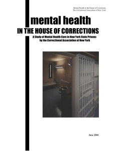 Mental Health in the House of Corrections