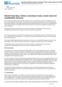 World Food Day: Online volunteers help create tools for