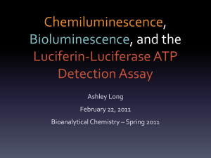 Bioluminescence: Luciferin-Lucferase ATP Detection Assay