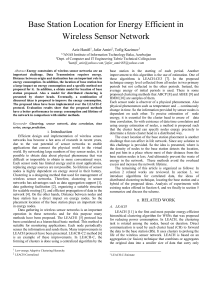 Improving data collection in LEACH-C with the use of