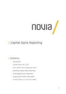 Capital Gains Reporting