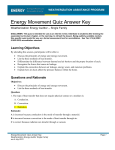 Quiz Key Energy Movement