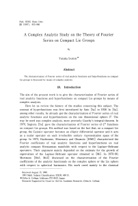 A Complex Analytic Study on the Theory of Fourier Series on