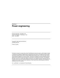 Power engineering