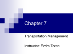 The Management of Business Logistics Chapter 5
