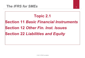 Impairment Measurement of the impairment loss: Debt