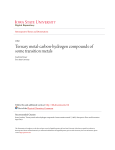 Ternary metal-carbon-hydrogen compounds of some transition metals