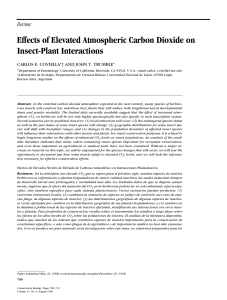Effects of Elevated Atmospheric Carbon Dioxide on Insect