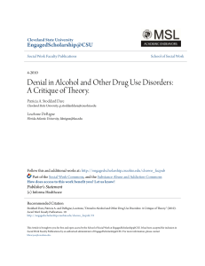 Denial in Alcohol and Other Drug Use Disorders: A Critique of Theory.
