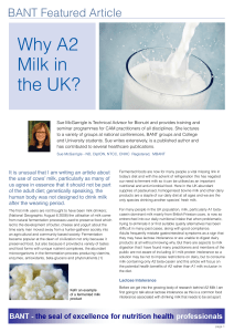 Why A2 Milk in the UK? - Richard Harris Performance
