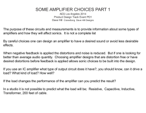 some amplifier choices part 1