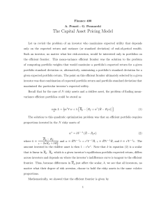 6) The Capital Asset Pricing Model