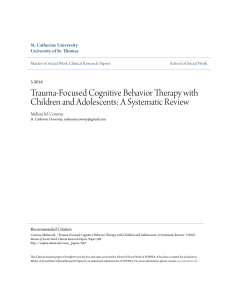 Trauma-Focused Cognitive Behavior Therapy with Children