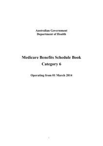 Medicare Benefits Schedule Book Category 6