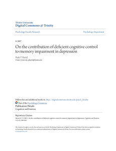 On the contribution of deficient cognitive control to memory