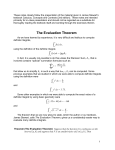 The Evaluation Theorem