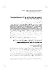 Trends and Problems in Marital and Family Therapy Research