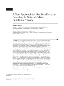 A new approach for the two-electron cumulant in natural orbital