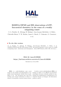 ROSINA/DFMS and IES observations of 67P: Ion-neutral - HAL-Insu