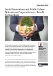 Social Innovations and Public Values: Mainstream Corporations vs