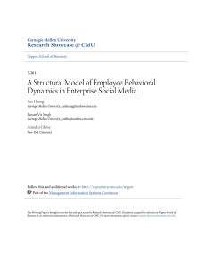 A Structural Model of Employee Behavioral Dynamics in Enterprise