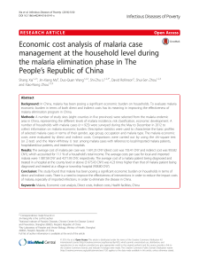 Economic cost analysis of malaria case management at the