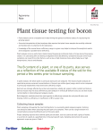 Plant tissue testing for boron