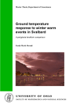 Ground temperature response to winter warm events in - UiO