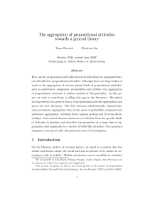 The aggregation of propositional attitudes: towards a