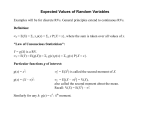 Expected Values of Random Variables
