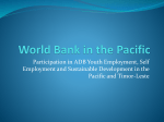 World Bank in the Pacific Youth Employment Skills Development
