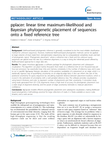 pplacer: linear time maximum-likelihood and Bayesian phylogenetic